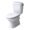 BỒN CẦU 2 KHỐI INAX C-117VAN, NẮP ĐÓNG ÊM