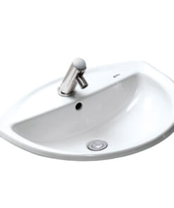 CHẬU LAVABO DƯƠNG VÀNH INAX L-2395V