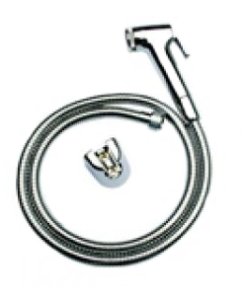 VÒI XỊT BỒN CẦU FRATINI FT306CP DÂY XÁM BẠC